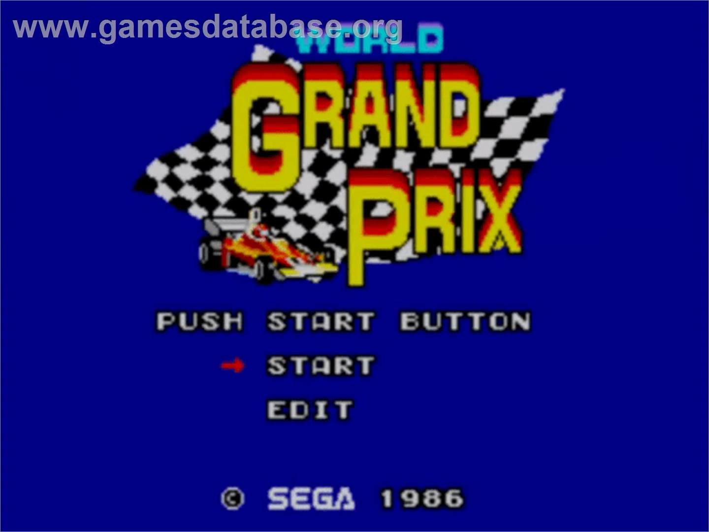 World Grand Prix - Sega Master System - Artwork - Title Screen