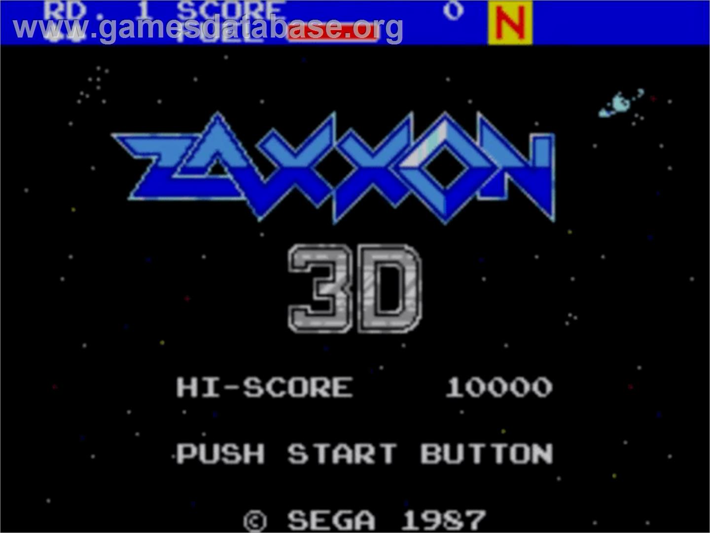 Zaxxon 3-D - Sega Master System - Artwork - Title Screen