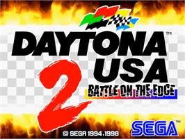 Title screen of Daytona USA 2 on the Sega Model 3.