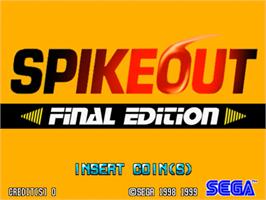 Title screen of Spikeout on the Sega Model 3.