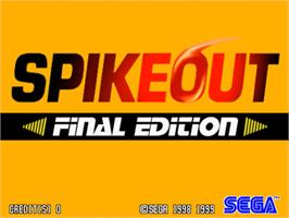 Title screen of Spikeout Final Edition on the Sega Model 3.
