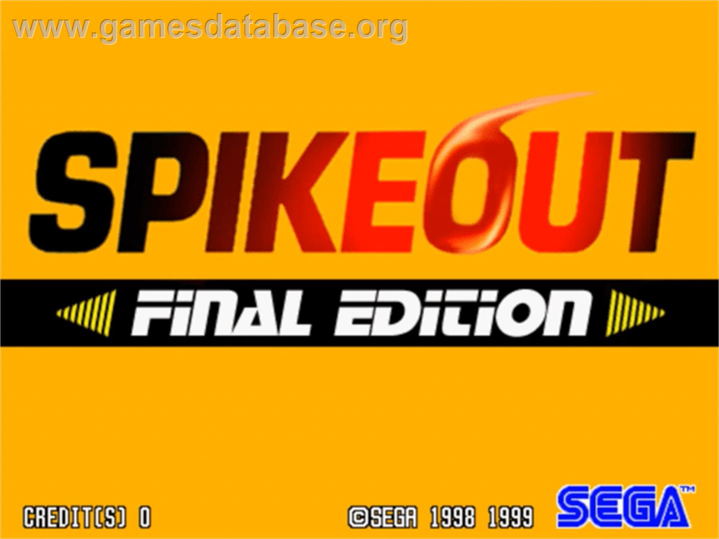 Spikeout Final Edition - Sega Model 3 - Artwork - Title Screen