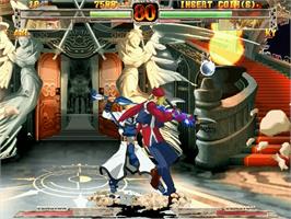 In game image of Guilty Gear XX on the Sega Naomi.