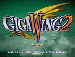 Title screen of Giga Wing 2 on the Sega Naomi.