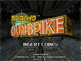 Title screen of Gun Spike on the Sega Naomi.