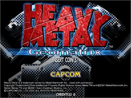 Title screen of Heavy Metal Geomatrix on the Sega Naomi.
