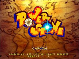 Title screen of Power Stone on the Sega Naomi.