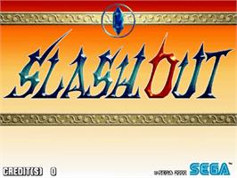 Title screen of Slashout on the Sega Naomi.