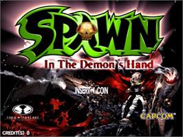 Title screen of Spawn: In the Demon's Hand on the Sega Naomi.