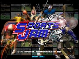 Title screen of Sports Jam on the Sega Naomi.