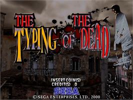 Title screen of Typing of the Dead, The on the Sega Naomi.