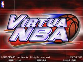 Title screen of Virtua NBA on the Sega Naomi.
