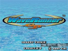 Title screen of Wave Runner GP on the Sega Naomi.