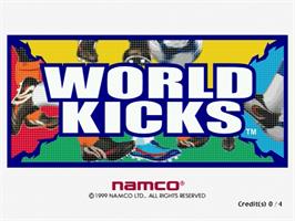 Title screen of World Kicks on the Sega Naomi.