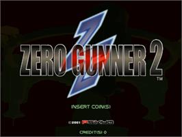 Title screen of Zero Gunner 2 on the Sega Naomi.