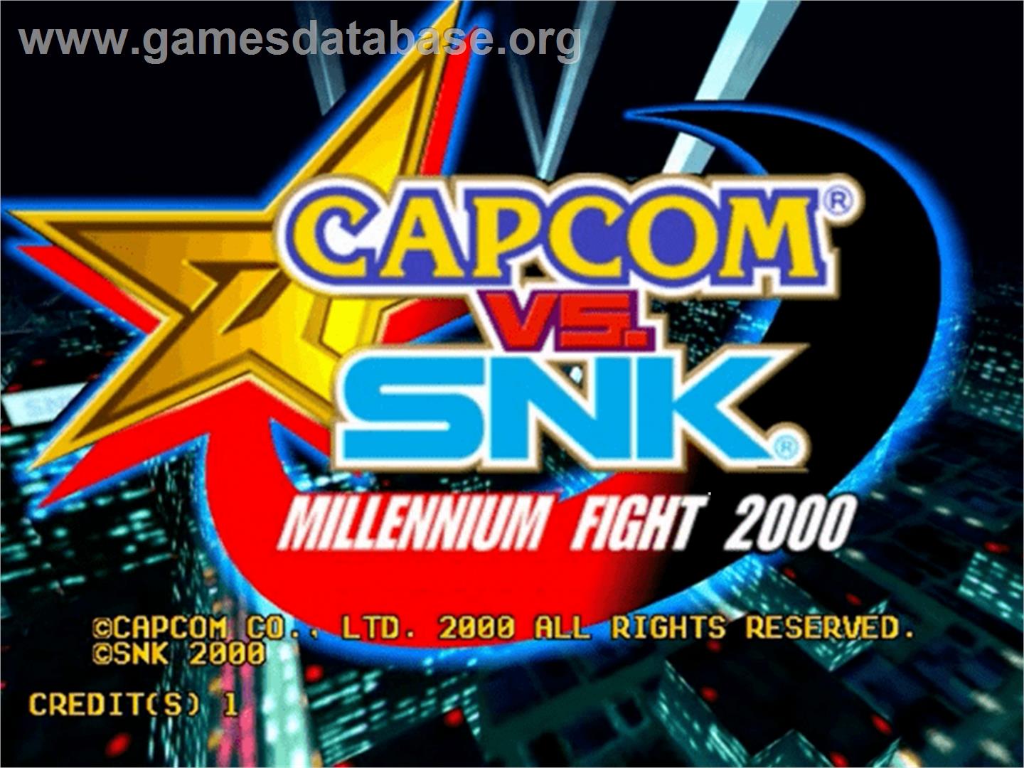 Capcom Vs. SNK Millennium Fight 2000 - Sega Naomi - Artwork - Title Screen