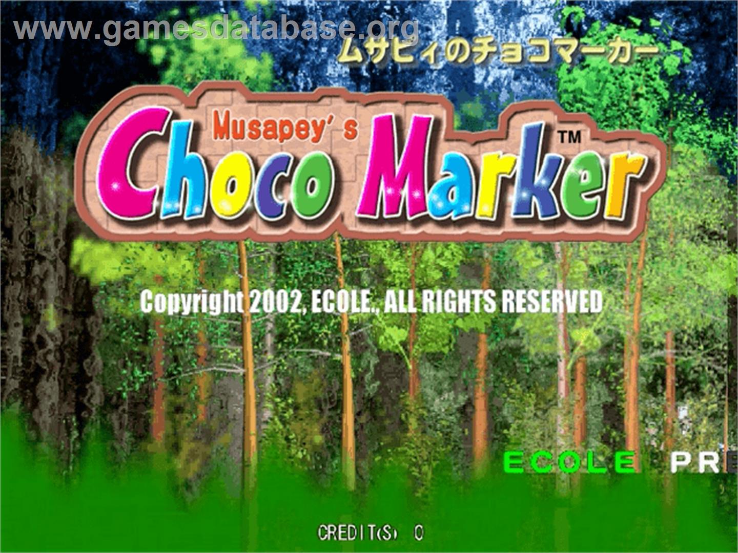 Musapey's Choco Marker - Sega Naomi - Artwork - Title Screen