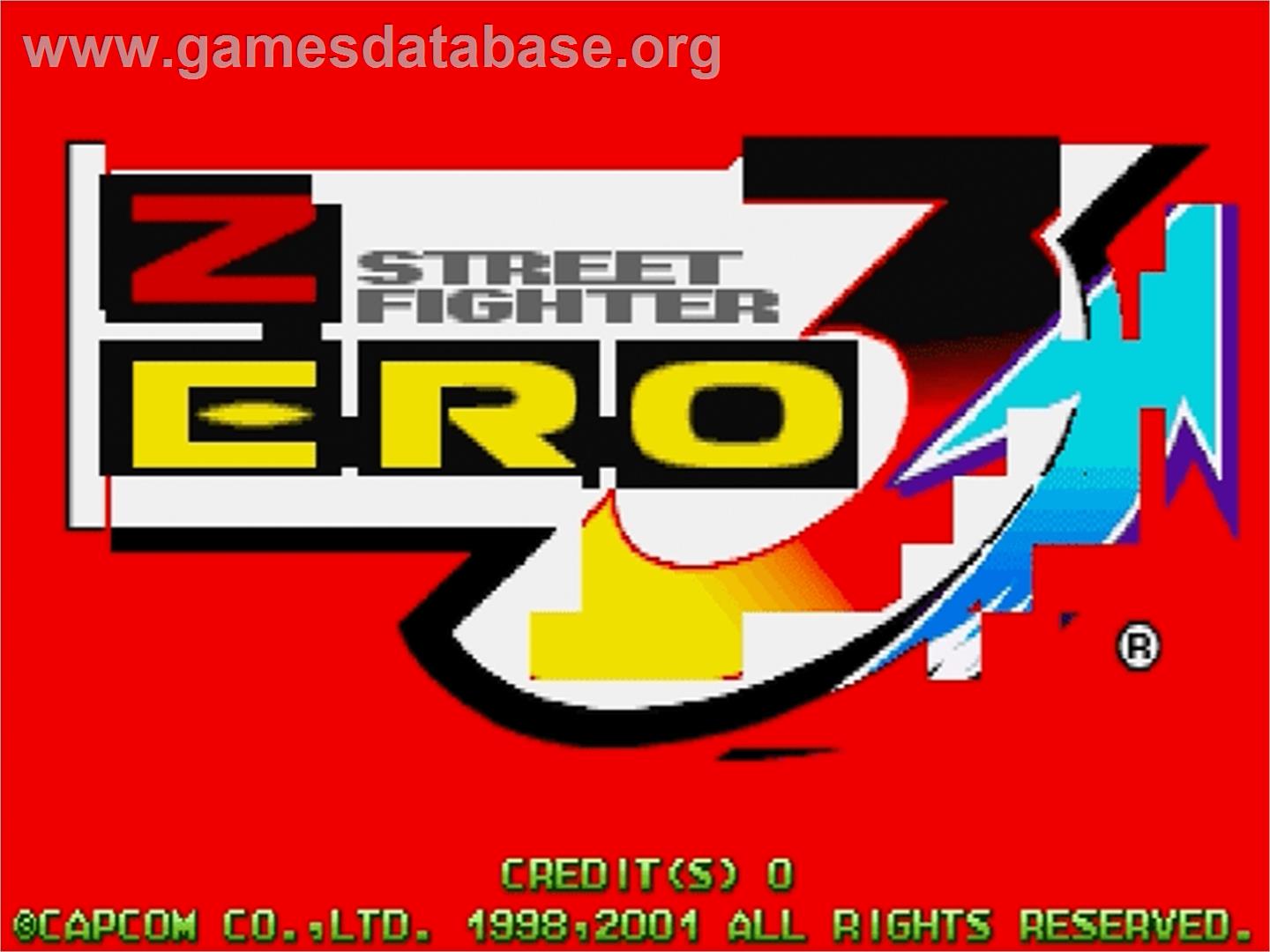 Street Fighter Zero 3 Upper - Sega Naomi - Artwork - Title Screen