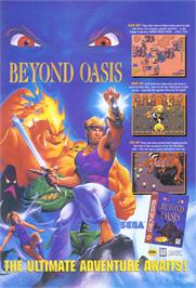 Advert for Beyond Oasis on the Valve Steam.
