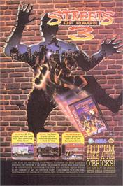 Advert for Streets of Rage 3 on the Sega Genesis.