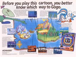 Advert for Tiny Toon Adventures: Buster's Hidden Treasure on the Sega Genesis.