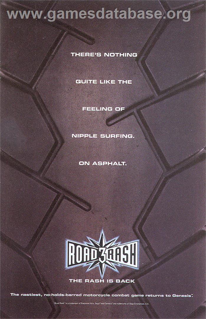 Road Rash 3: Tour De Force - Sega Genesis - Artwork - Advert