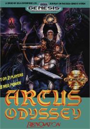 Box cover for Arcus Odyssey on the Sega Nomad.