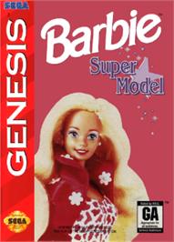 Box cover for Barbie Super Model on the Sega Nomad.