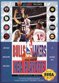 Box cover for Bulls vs. Lakers and the NBA Playoffs on the Sega Nomad.