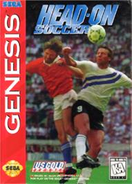 Box cover for Head-On Soccer on the Sega Nomad.