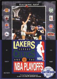Box cover for Lakers vs. Celtics and the NBA Playoffs on the Sega Nomad.
