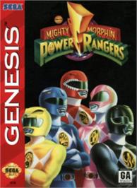 Box cover for Mighty Morphin Power Rangers on the Sega Nomad.