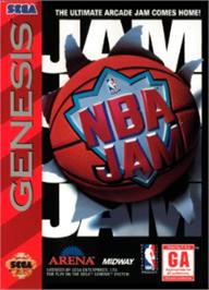 Box cover for NBA Jam on the Sega Nomad.