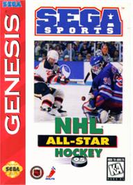 Box cover for NHL All-Star Hockey '95 on the Sega Nomad.