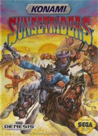 Box cover for Sunset Riders on the Sega Nomad.