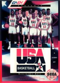 Box cover for Team USA Basketball on the Sega Nomad.