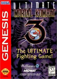 Box cover for Ultimate Mortal Kombat 3 on the Sega Nomad.
