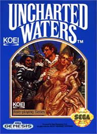 Box cover for Uncharted Waters on the Sega Nomad.
