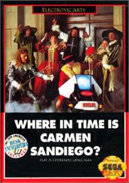 Box cover for Where in Time is Carmen Sandiego on the Sega Nomad.