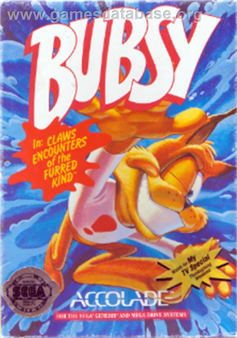 Bubsy in: Claws Encounters of the Furred Kind - Sega Nomad - Artwork - Box