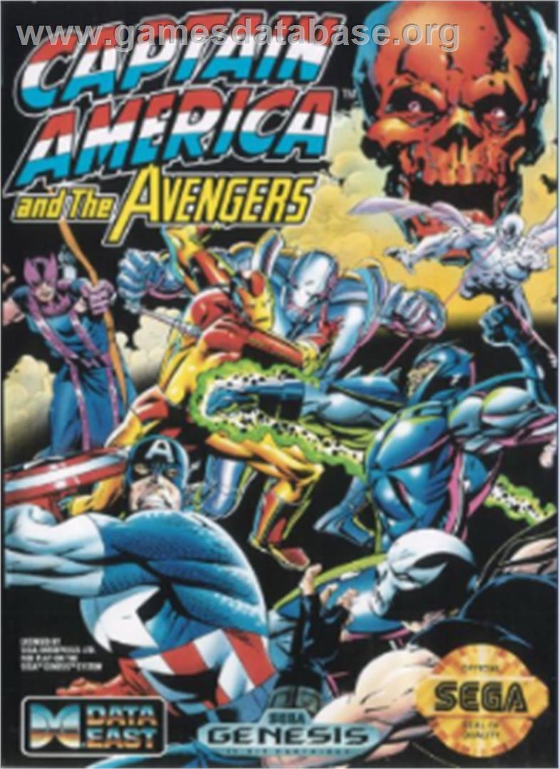 Captain America and The Avengers - Sega Nomad - Artwork - Box