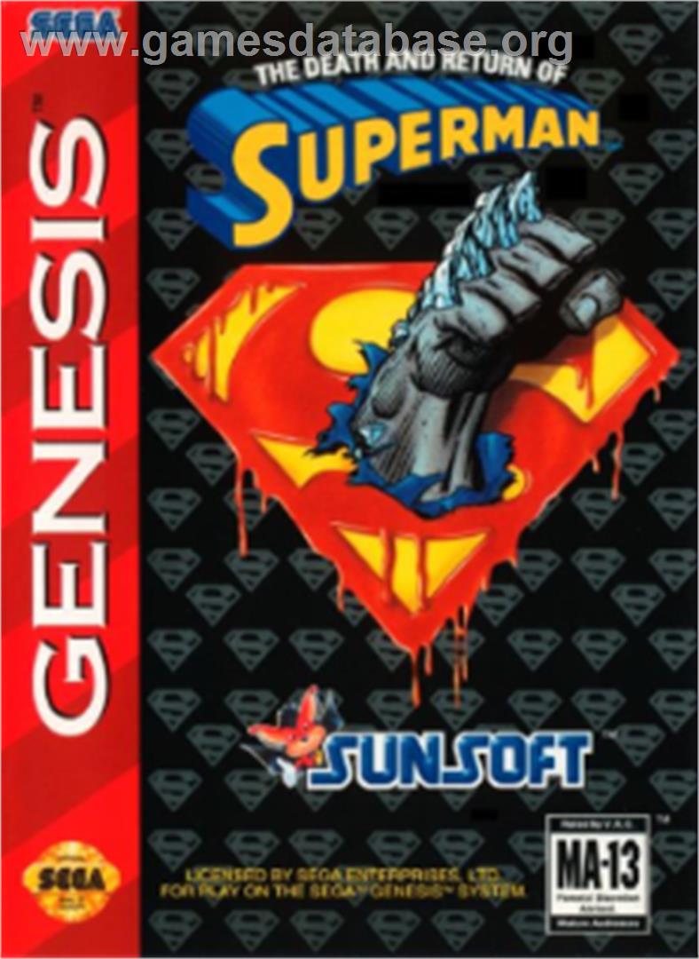 Death and Return of Superman, The - Sega Nomad - Artwork - Box