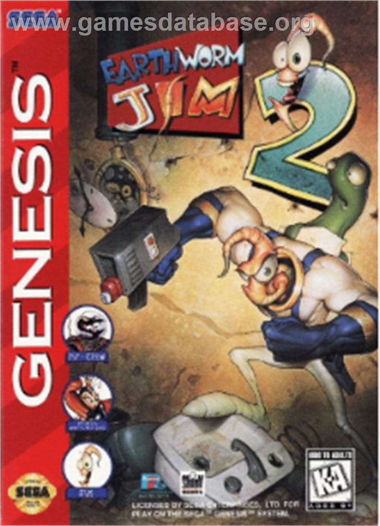 Earthworm Jim 2 - Sega Nomad - Artwork - Box