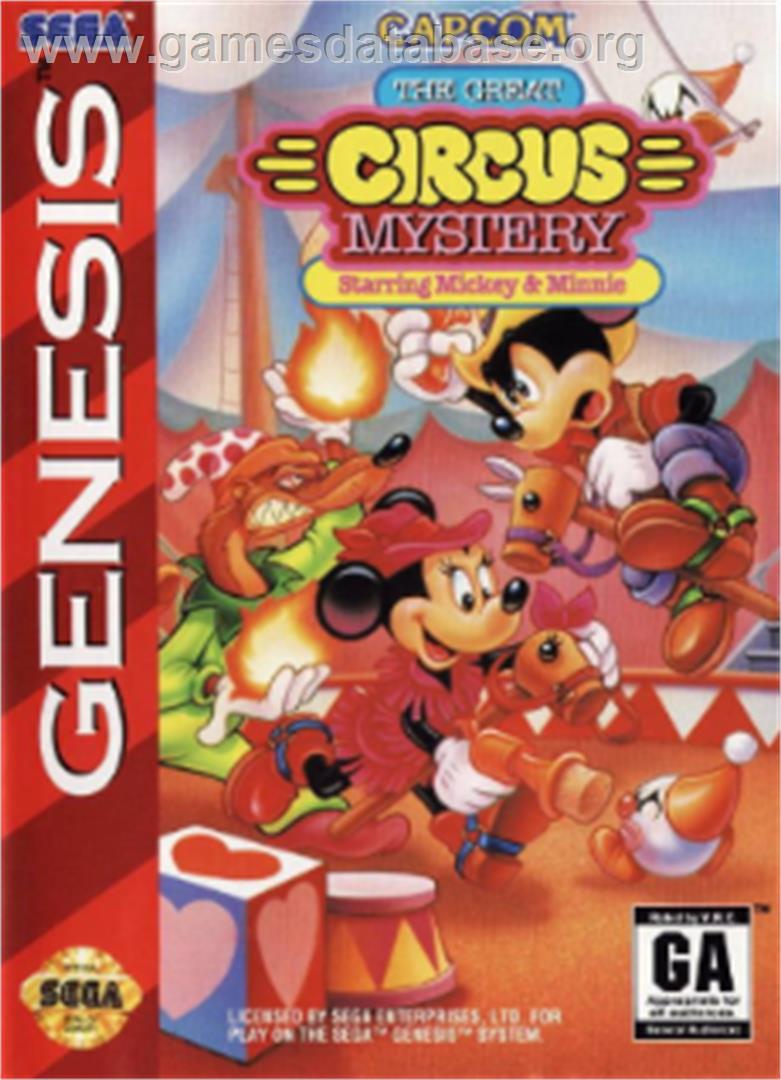 Great Circus Mystery, The - starring Mickey and Minnie Mouse - Sega Nomad - Artwork - Box
