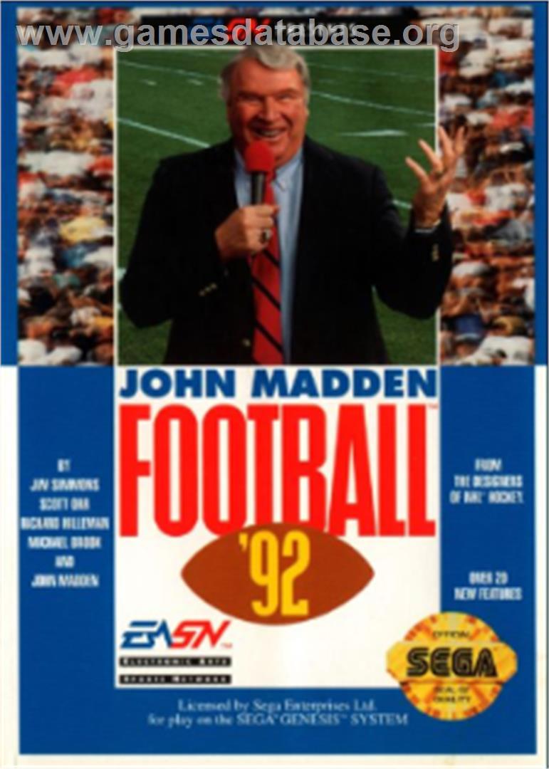 John Madden Football '92 - Sega Nomad - Artwork - Box