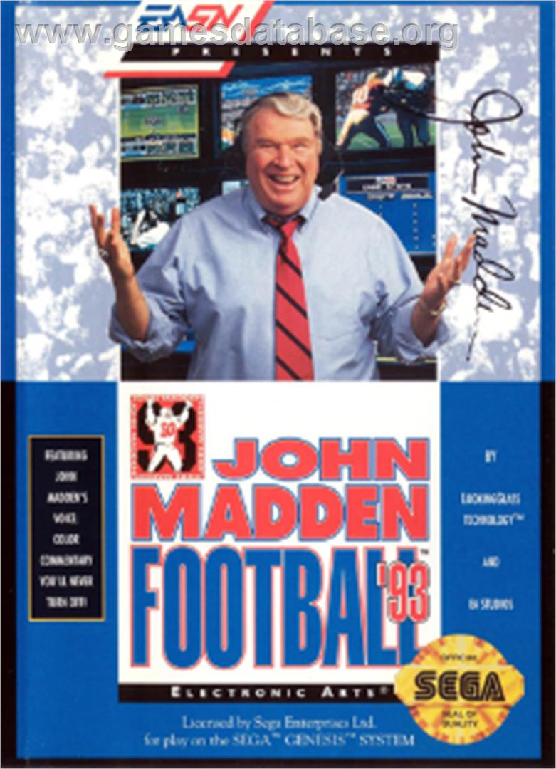 John Madden Football '93 - Sega Nomad - Artwork - Box