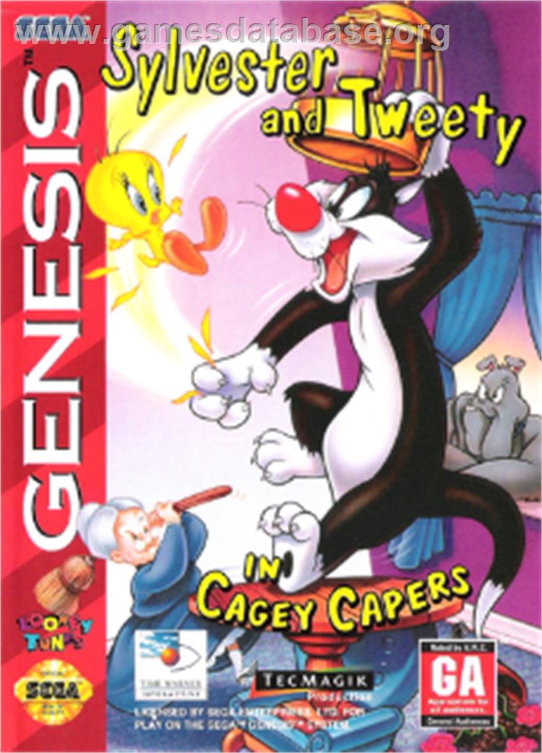 Sylvester and Tweety in Cagey Capers - Sega Nomad - Artwork - Box