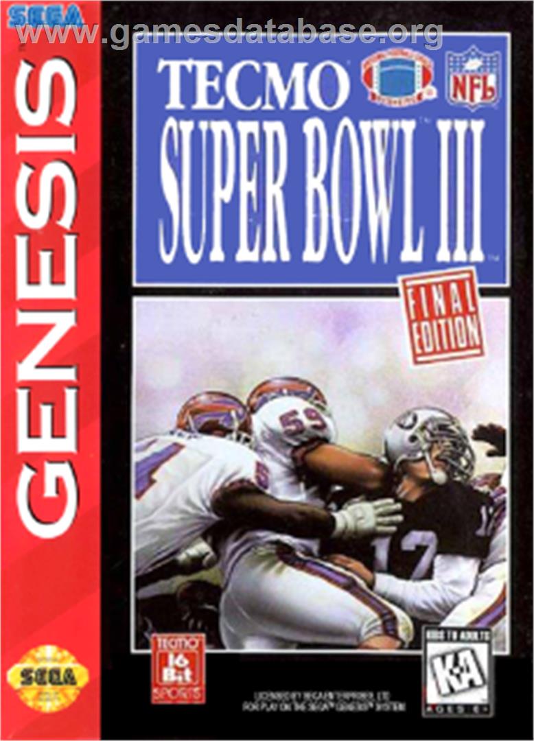 Tecmo Super Bowl III: Final Edition - Sega Nomad - Artwork - Box