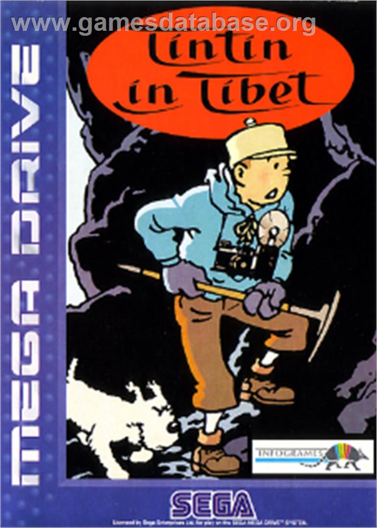 Tintin in Tibet - Sega Nomad - Artwork - Box