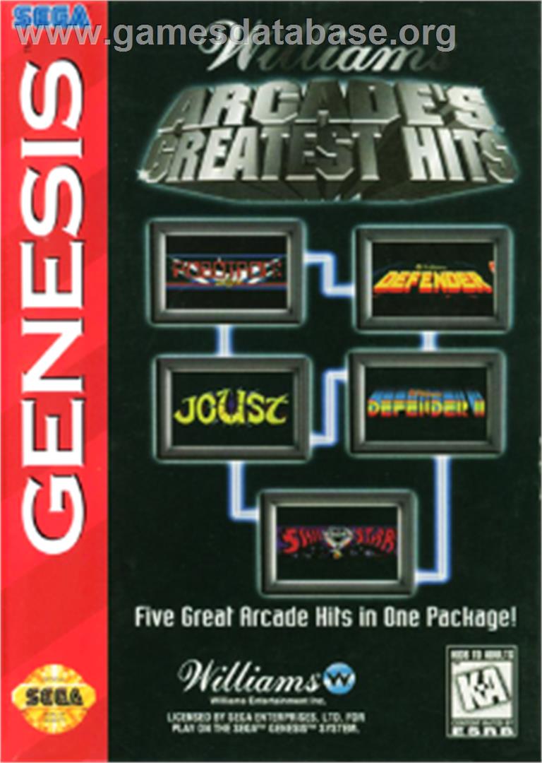 Williams Arcade's Greatest Hits - Sega Nomad - Artwork - Box